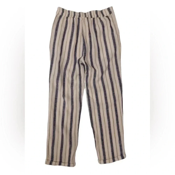 Love  Tree Linen Blend Striped Pants Size Medium - Picture 3 of 8